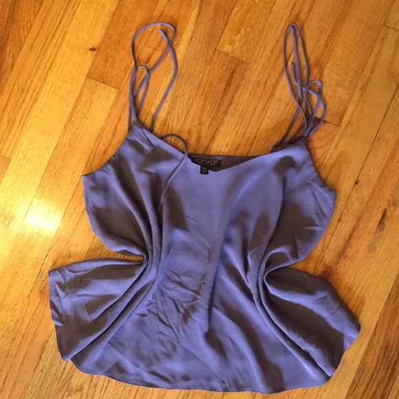 🦄 3/ $15 SALE! Gorgeous Topshop Periwinkle Drape Cami - Picture 1 of 5